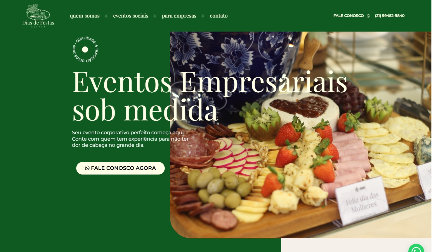 Site + Google Ads — Buffet Dias de Festas